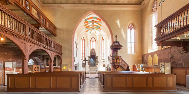 Innenraum der Spitalkirche des Museums Kirche in Franken , © Felix Lochner 