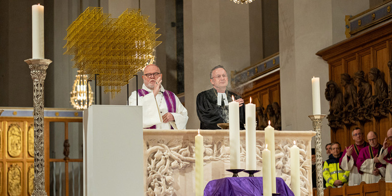 Kardinal Reinhard Marx und Landesbischof Christian Kopp, © Kiderle