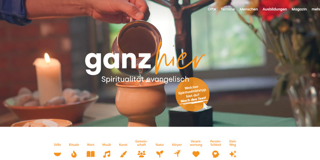 Link zum Artikel „ganzhier.de – Spiritualität evangelisch“