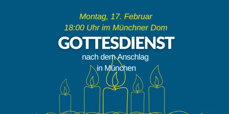 Einladung Gottesdienst für Betroffene nach Anschlag in München, © Erzbistum München